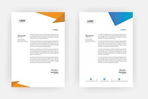 Creative letterhead , Elegant and minimalist style letterhead template design,A4 sizes vector