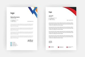 Creative letterhead , Elegant and minimalist style letterhead template design,A4 sizes vector