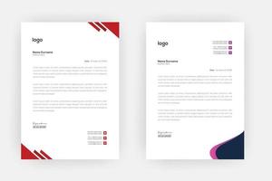 Creative letterhead , Elegant and minimalist style letterhead template design,A4 sizes vector