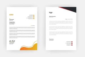 Creative letterhead , Elegant and minimalist style letterhead template design,A4 sizes vector