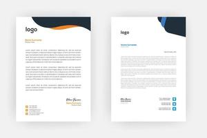 Creative letterhead , Elegant and minimalist style letterhead template design,A4 sizes vector