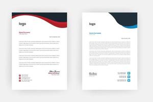 Creative letterhead , Elegant and minimalist style letterhead template design,A4 sizes vector