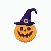 Pumpkin with hat Free Vector