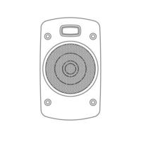 Speaker Outline Icon Illustration on White Background vector