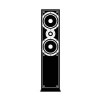 Speaker Silhouette. Black and White Icon Design Elements on Isolated White Background vector