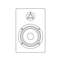 Speaker Outline Icon Illustration on White Background vector