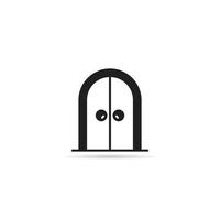 ilustración de vector de icono de puerta