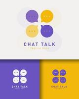 plantilla de vector de logotipo de conversación de chat