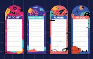 Journal Template Outerspace Design vector