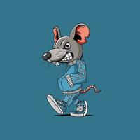 illustration of mouse character logos vector