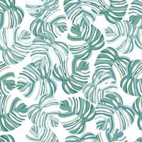 Monstera leaf tropical seamless pattern. palm leaves endless background. Botanical wallpaper. vector