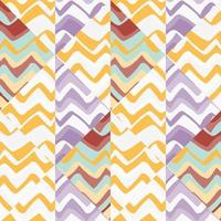 Creative zigzag mosaic seamless pattern. Hand drawn wave tile endless wallpaper. Abstract line ornament. vector