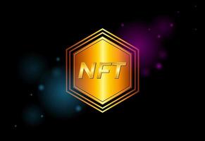 Non fungible token NFT cryptocurrency trading illustration vector