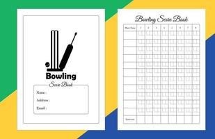 Bowling Score Book vector