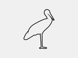 heron outline vector silhouette