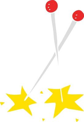 flat color illustration of pins