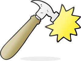 freehand drawn cartoon hammer vector