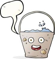 freehand drawn speech bubble cartoon bucket vector