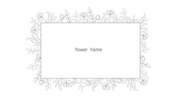 elegant floral frame vector