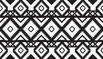 Geometric ethnic pattern seamless for background or wallpaper. Vector illustration. Design for carpet, wrapping, fabric, textile and more. Black and white