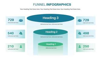 Sales funnel infographics. Digital pyramid of marketing strategy, business steps. Financial filter with stages, vector template. Modern sales funnel diagram for business presentation.