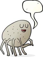 freehand drawn speech bubble cartoon tick vector