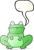 freehand drawn speech bubble cartoon frog vector