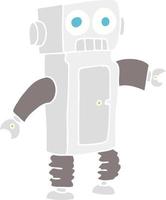 flat color illustration of robot vector