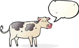 freehand drawn speech bubble cartoon cow vector