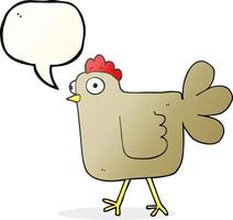 freehand drawn speech bubble cartoon chicken vector