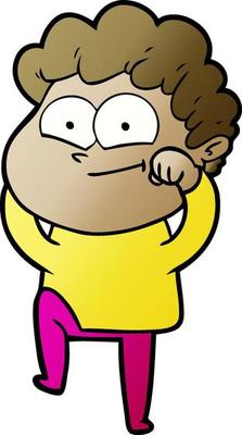 cartoon happy man