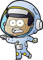 cartoon surprised astronaut vector