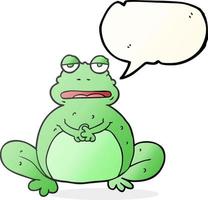 freehand drawn speech bubble cartoon frog vector