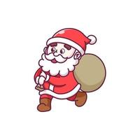 Cute santa claus design celebrating christmas vector