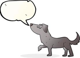 freehand drawn speech bubble cartoon dog vector