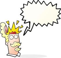 freehand drawn speech bubble cartoon man with exploding head vector