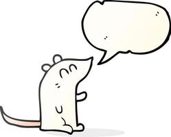 freehand drawn speech bubble cartoon mouse vector