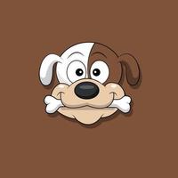 dog with bone vector