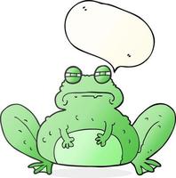 freehand drawn speech bubble cartoon frog vector