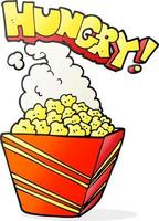 freehand drawn cartoon fresh popcorn vector