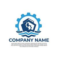 Shipyard Logo design template vector