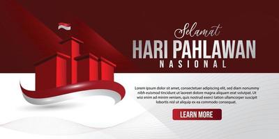 Pahlawan day Banner design vector