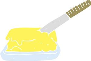 flat color illustration of butter vector