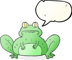 freehand drawn speech bubble cartoon frog vector