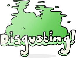 disgusting freehand drawn cartoon vector