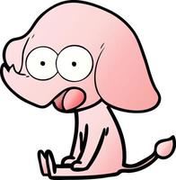 cute cartoon elephant vector
