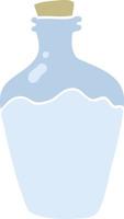 flat color illustration of water bottle vector