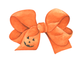 Halloween bows. Watercolor illustration. png