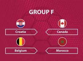 Round Flags of all participants of Group F, World Cup vector