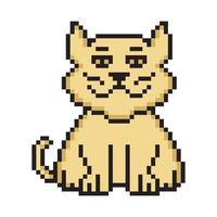 ilustración de vector de gato en pixel art.